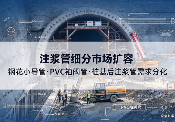 垫江注浆管细分市场扩容，隧道钢花小导管、PVC 袖阀管、桩基后注浆管需求分化
